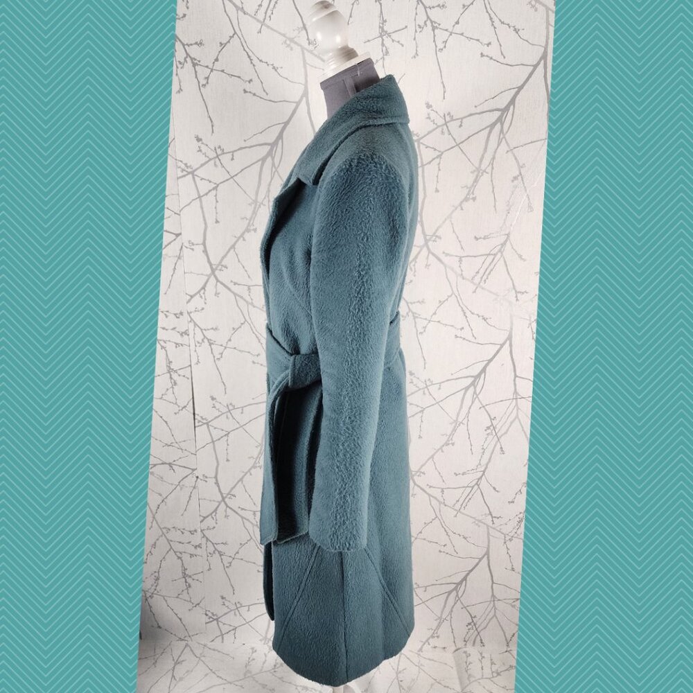 C/MEO Collective Pastel Mint Green Fuzzy Wrap Duster Coat - Picture 2 of 4